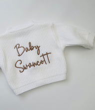 Load image into Gallery viewer, Embroidered Baby Name Cardigan