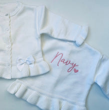 Load image into Gallery viewer, Embroidered Name Cardigan (older girls)