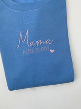 Load image into Gallery viewer, Large Name with children Embroidered Sweater