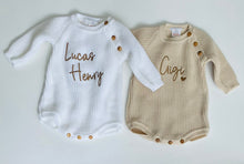 Load image into Gallery viewer, Name Embroidered Romper (NEWBORN-6MONTHS)