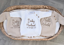 Load image into Gallery viewer, Name Embroidered Romper (NEWBORN-6MONTHS)