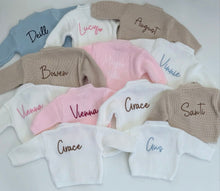 Load image into Gallery viewer, Embroidered Name Cardigan