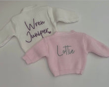 Load image into Gallery viewer, Embroidered Name Cardigan