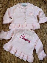 Load image into Gallery viewer, Embroidered Ruffle Cardigan (NB-12 MONTHS)