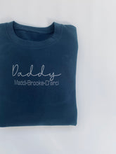 Load image into Gallery viewer, Daddy Embroidered Children Name Sweater