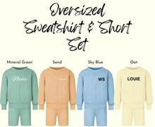 Load image into Gallery viewer, Oversized Embroidered Sweater and Short Set (6M-10yrs)