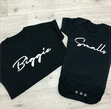 Load image into Gallery viewer, Biggie Small Sibling Tshirt Set