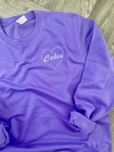 Load image into Gallery viewer, Embroidered Love Heart Personalised Sweater

