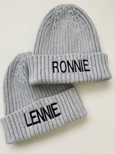 Load image into Gallery viewer, Organic embroidered beanies (3-7-yrs)
