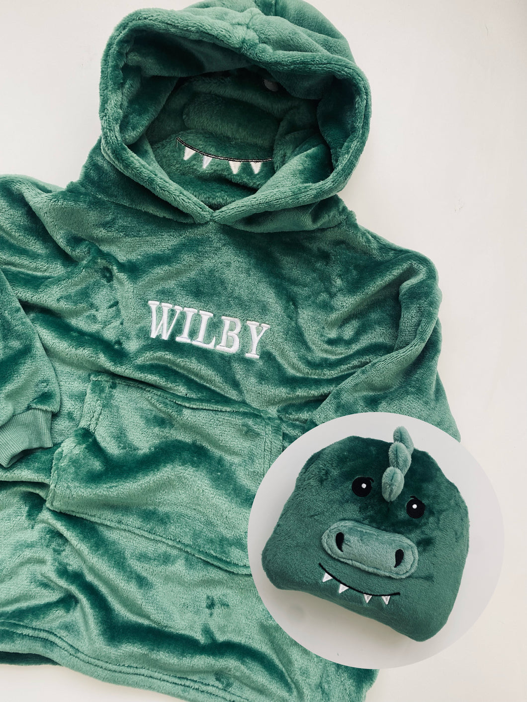 Dino Embroidered Oodie - TWO SIZES