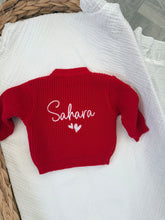 Load image into Gallery viewer, Love heart name cardigan (0-18m)
