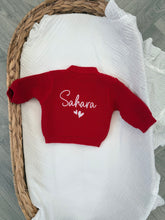 Load image into Gallery viewer, Love heart name cardigan (0-18m)
