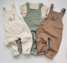 Load image into Gallery viewer, Embroidered dungaree and T-shirt set (6 months - 4 years)
