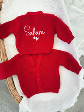Load image into Gallery viewer, Love heart name cardigan (0-18m)
