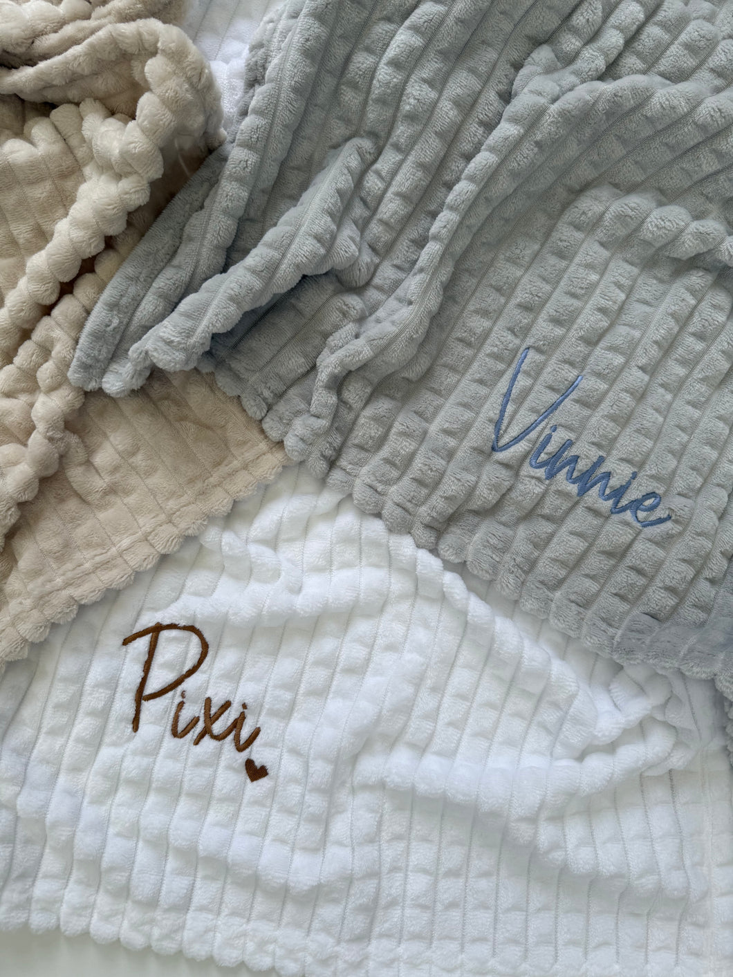 Embroidered Plush Blanket