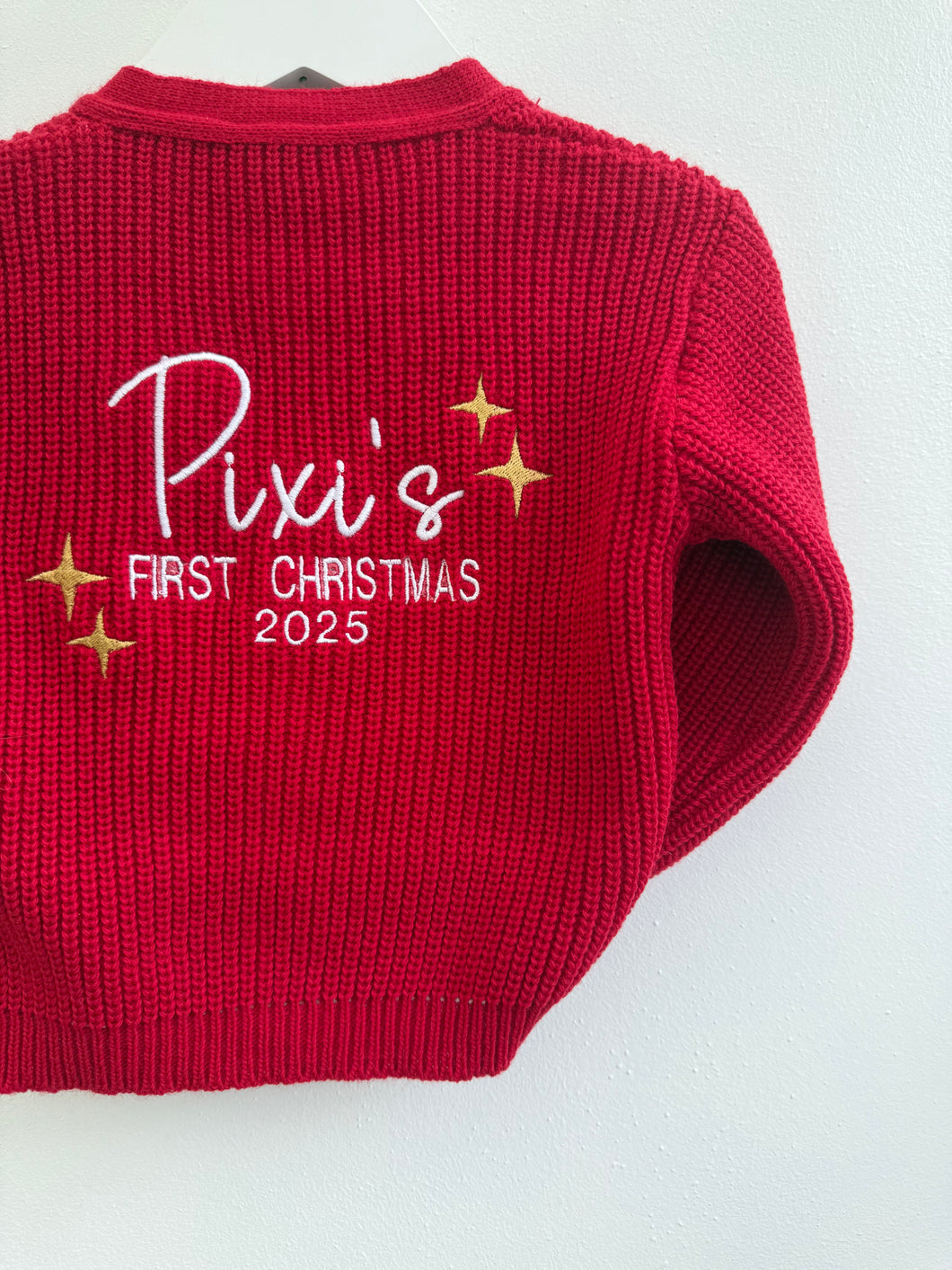 First Christmas embroidered cardigan (0-18m)