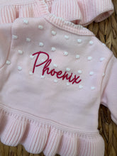 Load image into Gallery viewer, Embroidered Ruffle Cardigan (NB-12 MONTHS)
