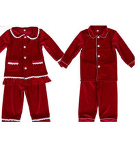 Load image into Gallery viewer, Adults Embroidered Velour Pjs
