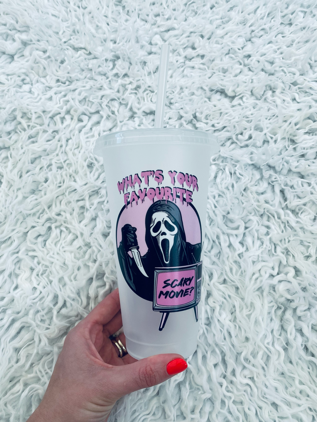 What's Your Favourite Scary Movie cold drink Tumbler