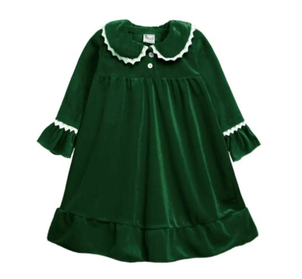 Embroidered Velour Nightdress (9Months-10Years)