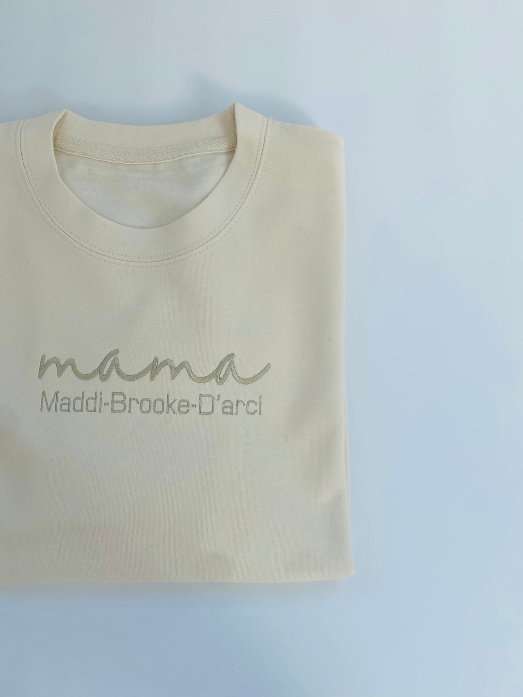Mama Embroidered Children Name Sweater