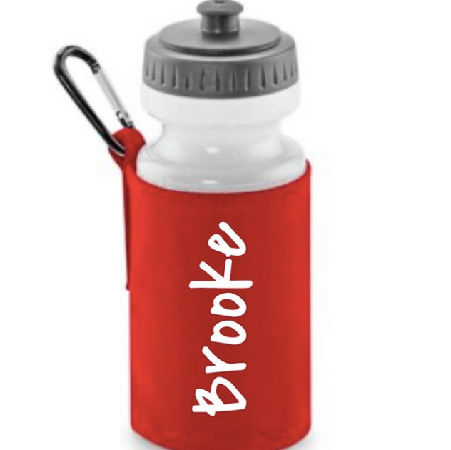 Personalised Water Bottle and Fabric Sleeve