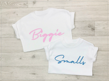 Load image into Gallery viewer, Biggie Small Sibling Tshirt Set
