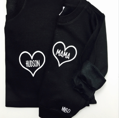 Love Heart Personalised Sweater Set