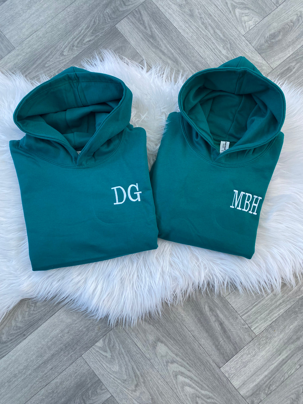 Embroidered Initial Hoodie Kids